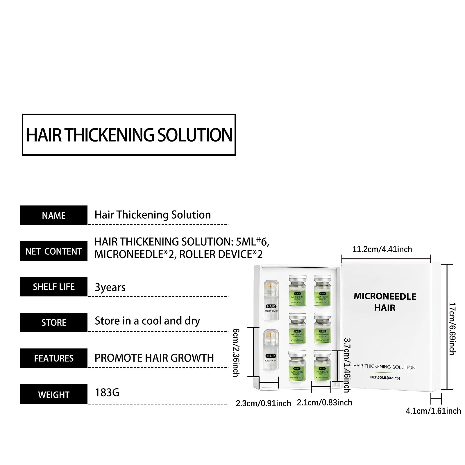 Hair-Growth Derma Roller & Serum Kit