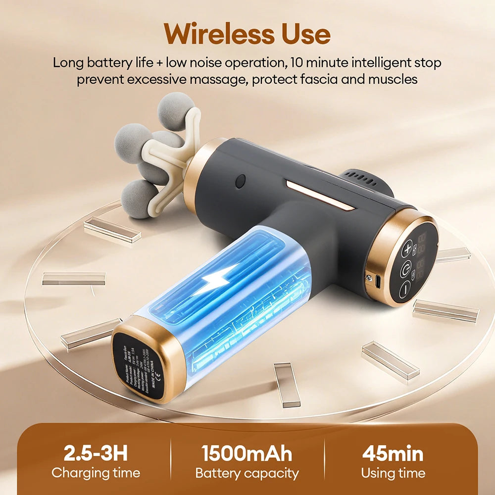 Pro Fascia Massage Gun — 11 Heads, 99 Speeds, Deep Muscle Recovery