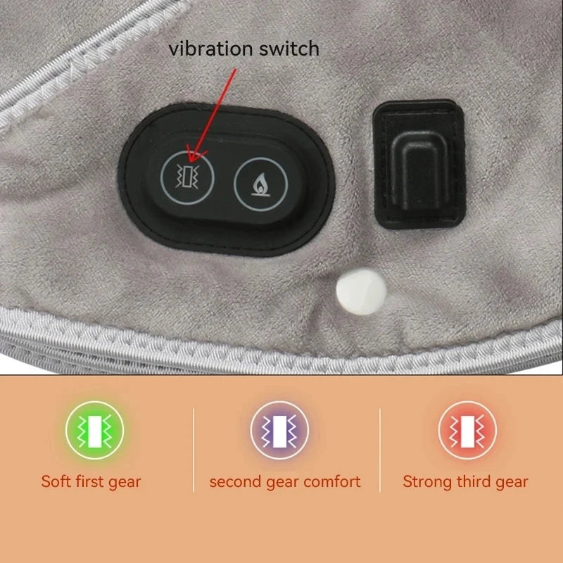 Heated Neck & Shoulder Relief Wrap — 3-Level Heat + Vibration Therapy