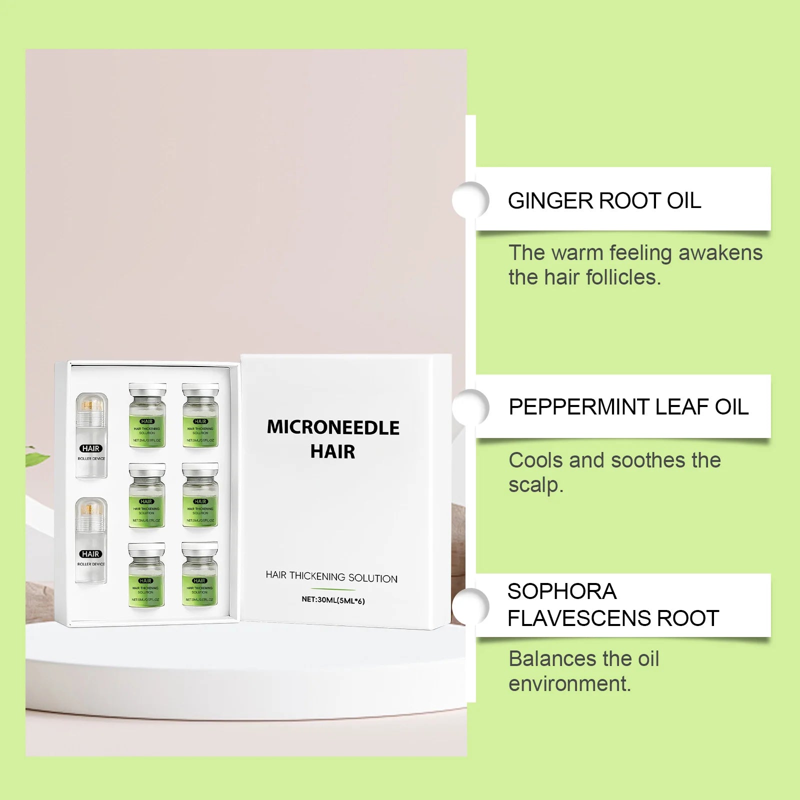 Hair-Growth Derma Roller & Serum Kit