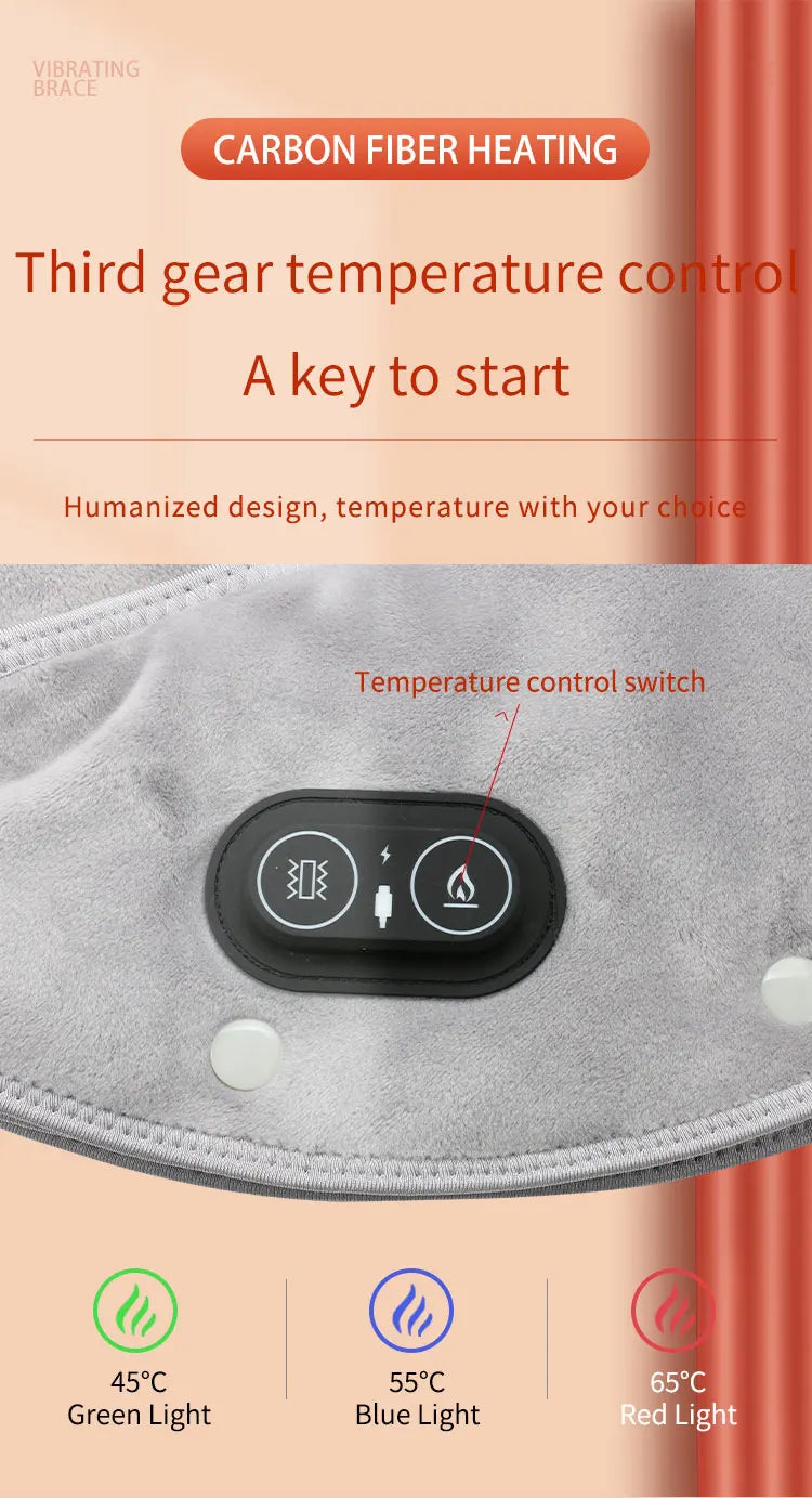 Heated Neck & Shoulder Relief Wrap — 3-Level Heat + Vibration Therapy